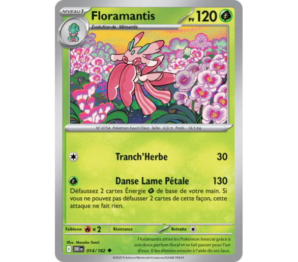 Floramantis Pv 120 14/182 - Carte Peu Commune - Écarlate et Violet Rivalités Destinées