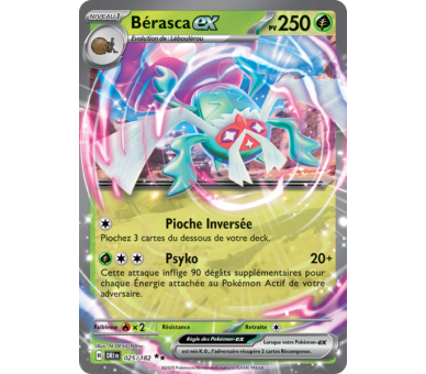 Bérasca‑ex 250 25/182 – Carte Pokémon‑ex Double Rare – Écarlate et Violet Rivalités Destinées