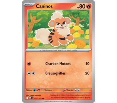 Caninos Pv  80 27/182 – Carte Commune – Écarlate et Violet Rivalités Destinées