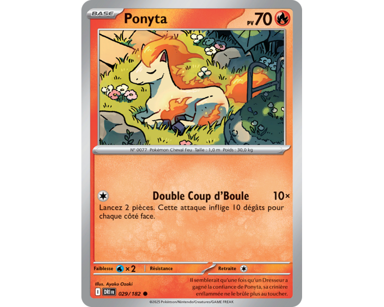 Ponyta Pv 70 29/182 – Carte Commune Reverse – Écarlate et Violet Rivalités Destinées Ponyta Pv 70 29/182 – Carte Commune Reverse – Écarlate et Violet Rivalités Destinées