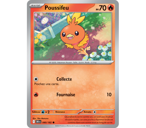 Poussifeu Pv 70 40/182 – Carte Commune Reverse – Écarlate et Violet Rivalités Destinées