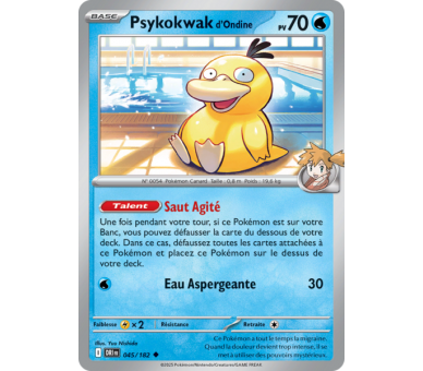 Psykokwak d'Ondine Pv 70 45/182 - Carte Peu Commune - Écarlate et Violet Rivalités Destinées