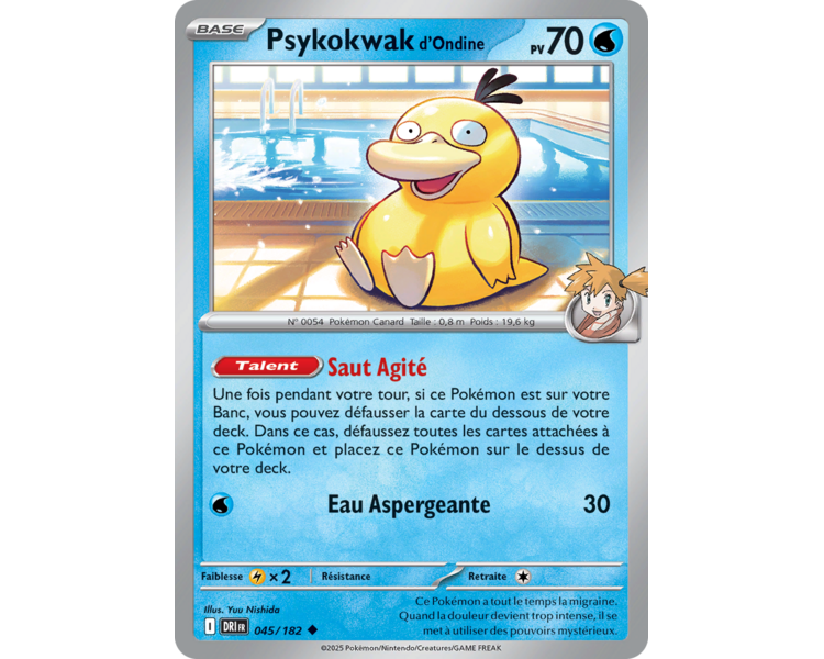 Psykokwak d'Ondine Pv 70 45/182 - Carte Peu Commune - Écarlate et Violet Rivalités Destinées