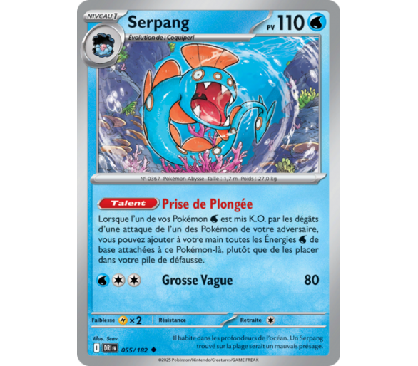 Serpang Pv 110 55/182 - Carte Peu Commune - Écarlate et Violet Rivalités Destinées