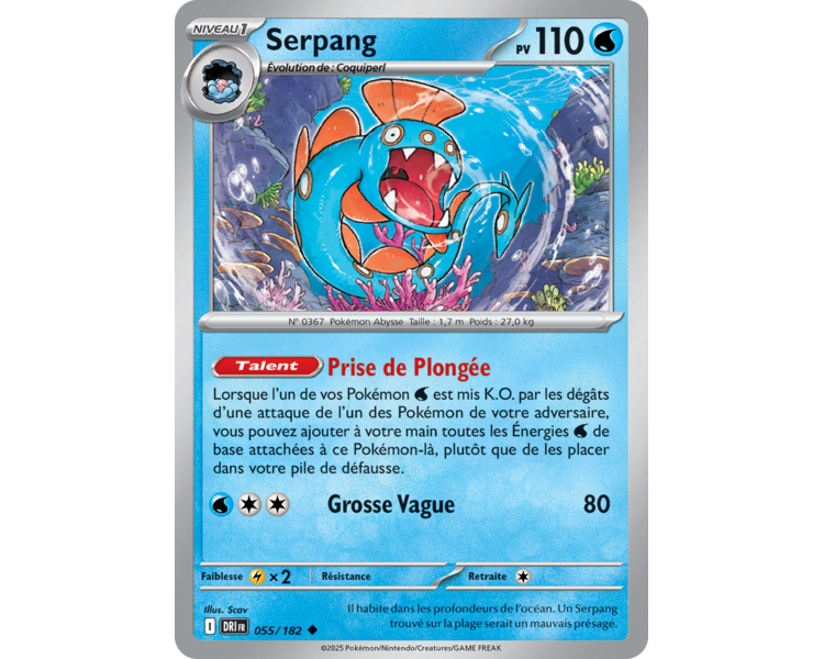 Serpang Pv 110 55/182 - Carte Peu Commune - Écarlate et Violet Rivalités Destinées
