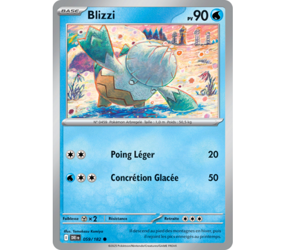 Blizzi Pv 90 59/182 – Carte Commune – Écarlate et Violet Rivalités Destinées