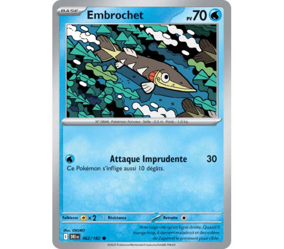 Embrochet Pv 70 62/182 – Carte Commune – Écarlate et Violet Rivalités Destinées