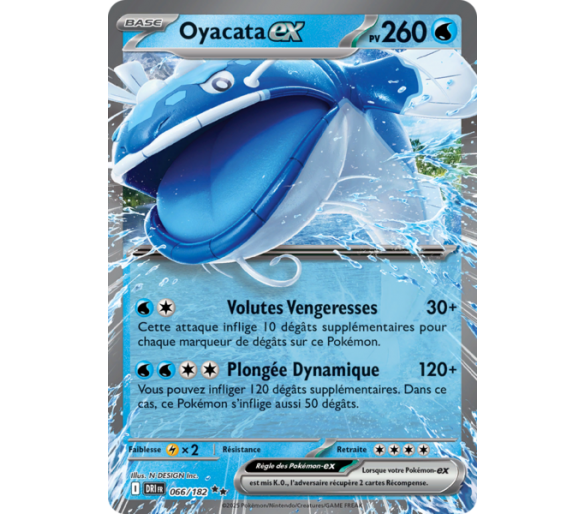 Oyacata-ex 260 66/182 – Carte Pokémon‑ex Double Rare – Écarlate et Violet Rivalités Destinées