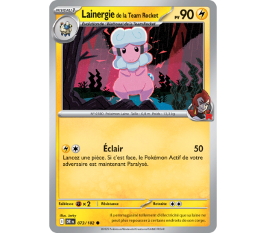 Lainergie de la Team Rocket Pv 90 73/182 – Carte Commune Reverse – Écarlate et Violet Rivalités Destinées