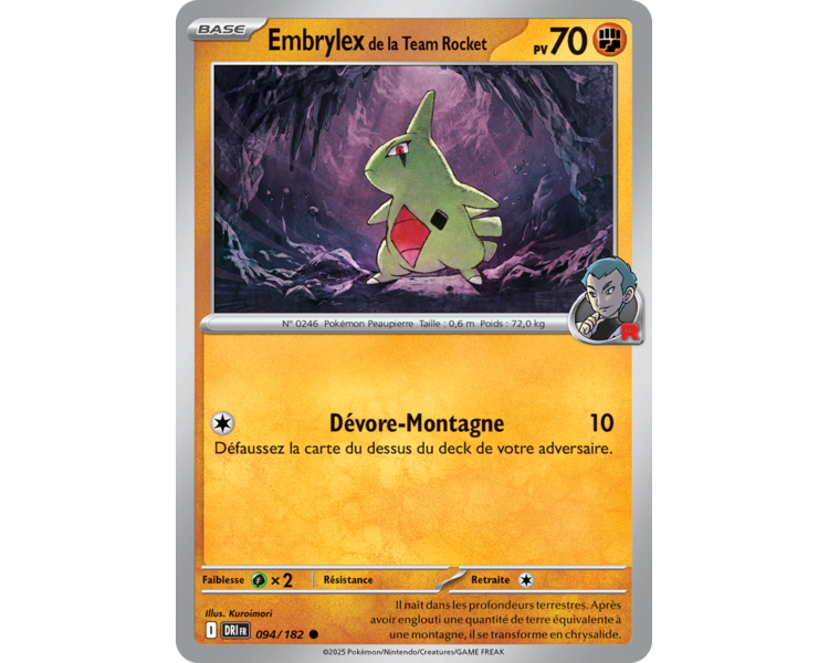 Embrylex de la Team Rocket Pv 70 94/182 – Carte Commune Reverse – Écarlate et Violet Rivalités Destinées Embrylex de la Team Rocket Pv 70 94/182 – Carte Commune Reverse – Écarlate et Violet Rivalités Destinées