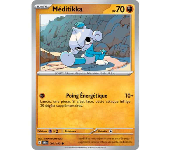 Méditikka Pv 70 99/182 – Carte Commune Reverse – Écarlate et Violet Rivalités Destinées