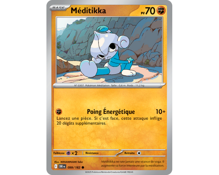 Méditikka Pv 70 99/182 – Carte Commune Reverse – Écarlate et Violet Rivalités Destinées Méditikka Pv 70 99/182 – Carte Commune Reverse – Écarlate et Violet Rivalités Destinées