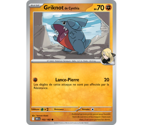 Griknot de Cynthia Pv 70 102/182 – Carte Commune – Écarlate et Violet Rivalités Destinées
