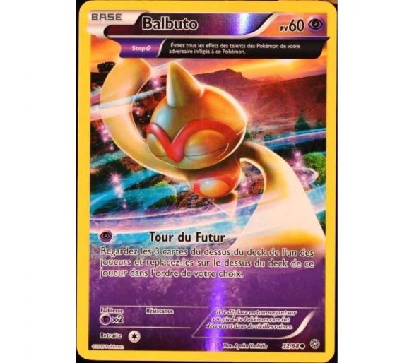 Carte Pokémon reverse full art Balbuto pv 60 - 32/98