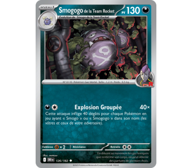 Grotadmorv de la Team Rocket Pv 150 124/182 - Carte Peu Commune - Écarlate et Violet Rivalités Destinées