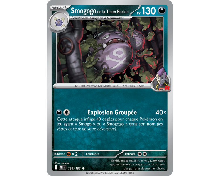 Grotadmorv de la Team Rocket Pv 150 124/182 - Carte Peu Commune - Écarlate et Violet Rivalités Destinées Grotadmorv de la Team Rocket Pv 150 124/182 - Carte Peu Commune - Écarlate et Violet Rivalités Destinées