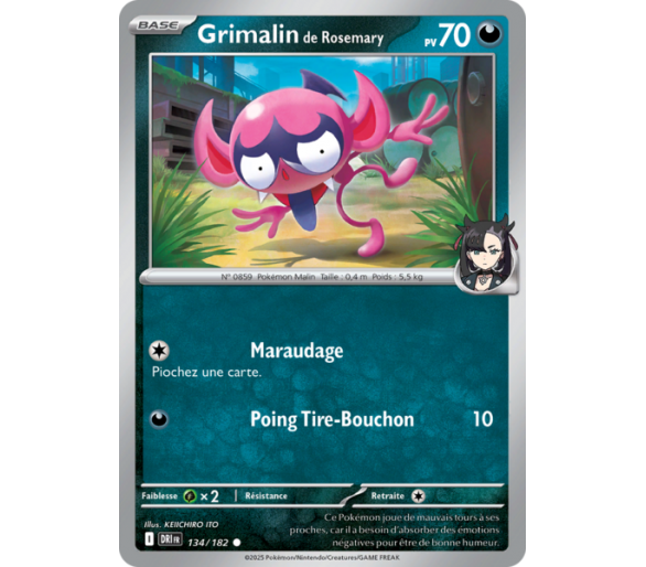 Grimalin de Rosemary Pv 70 134/182 – Carte Commune – Écarlate et Violet Rivalités Destinées