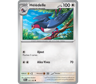 Hélédelle Pv 100 157/182 – Carte Commune Reverse – Écarlate et Violet Rivalités Destinées