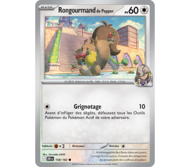 Rongourmand de Pepper Pv 60 158/182 – Carte Commune Reverse – Écarlate et Violet Rivalités Destinées