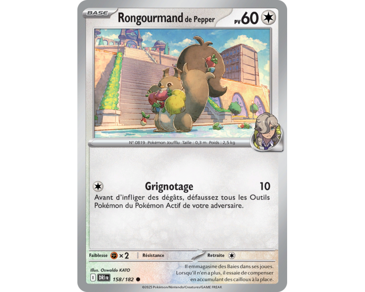 Rongourmand de Pepper Pv 60 158/182 – Carte Commune Reverse – Écarlate et Violet Rivalités Destinées