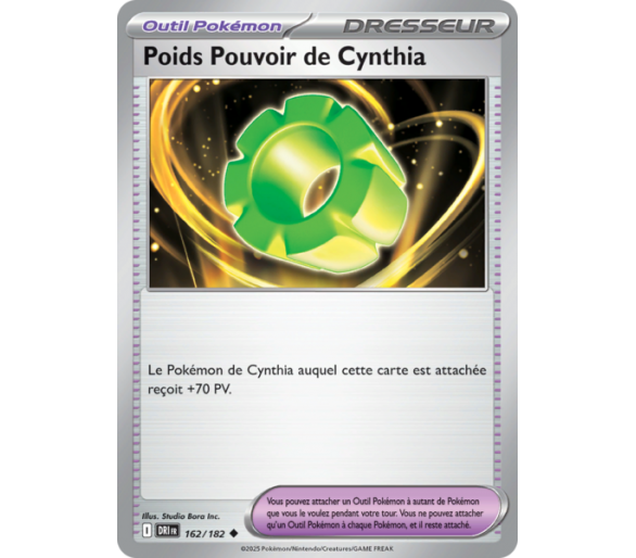 Outil Poids Pouvoir de Cynthia 162/182 - Carte Peu Commune Reverse - Écarlate et Violet Rivalités Destinées