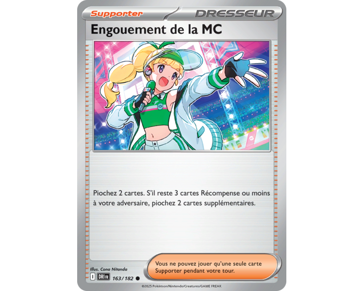 Dresseur Engouement de la MC 163/182 – Carte Commune – Écarlate et Violet Rivalités Destinées