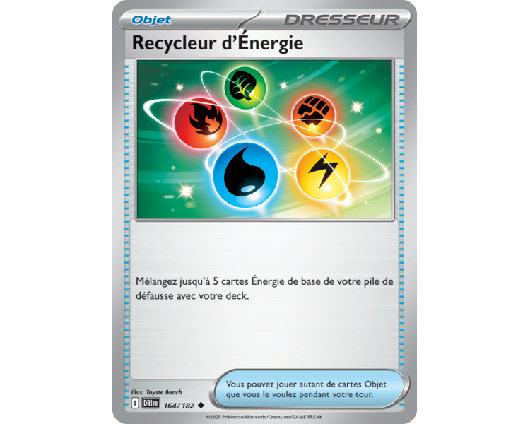 Objet Recycleur d'Énergie 164/182 - Carte Peu Commune Reverse - Écarlate et Violet Rivalités Destinées
