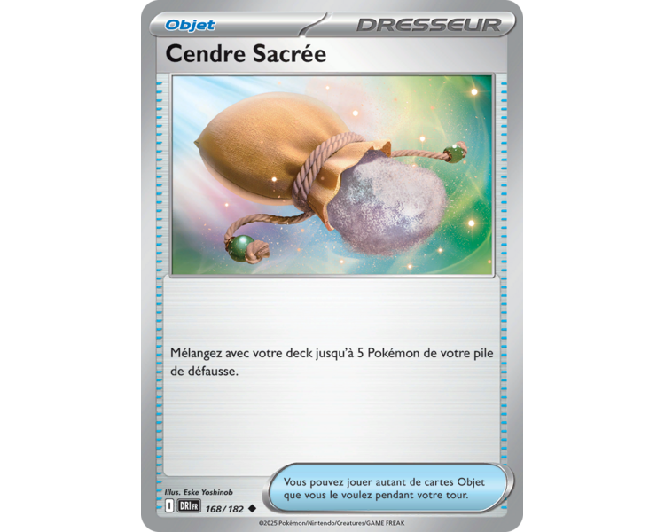 Objet Cendre Sacrée 168/182 - Carte Peu Commune Reverse - Écarlate et Violet Rivalités Destinées