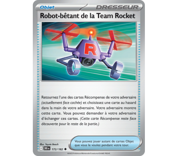 Objet Robot-bêtant de la Team Rocket 172/182 - Carte Peu Commune  - Écarlate et Violet Rivalités Destinées
