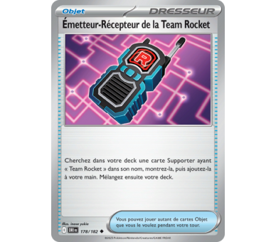 Émetteur-Récepteur de la Team Rocket 178/182 - Carte Peu Commune - Écarlate et Violet Rivalités Destinées