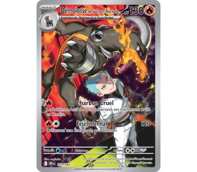 Démolosse de la Team Rocket Pv 130 191/182 - Carte Illustration Rare - Écarlate et Violet Rivalités Destinées