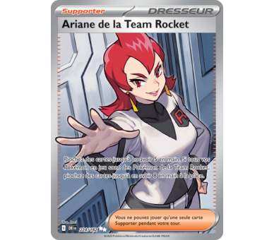 Dresseur Full Art Ariane de la Team Rocket 224/182 - Carte Ultra Rare - Écarlate et Violet Rivalités Destinées