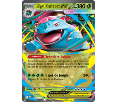 Méga-Florizarre-ex Pv 380 003/132 - Carte Double Rare - Méga-Évolution