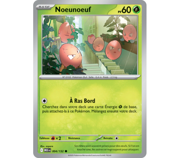 Noeunoeuf Pv 60 004/132 - Carte Commune Reverse - Méga-Évolution