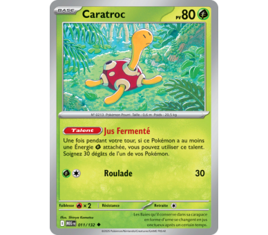 Caratroc Pv 80 011/132 - Carte Peu Commune Reverse - Méga-Évolution