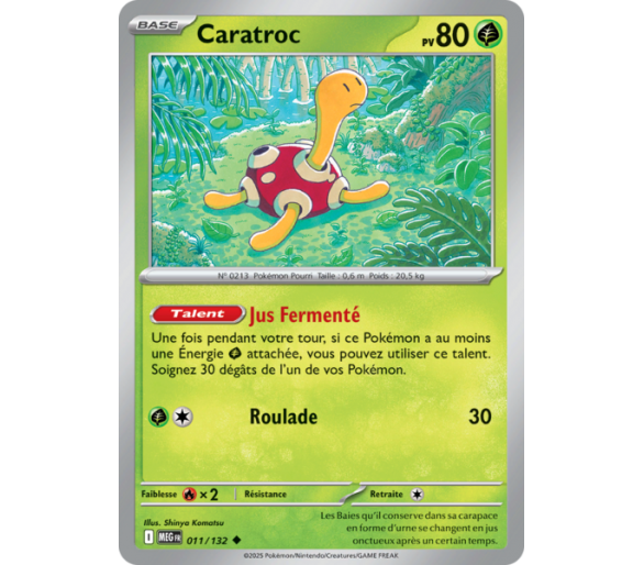 Caratroc Pv 80 011/132 - Carte Peu Commune Reverse - Méga-Évolution