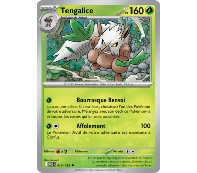 Tengalice Pv 160 015/132 - Carte Peu Commune Reverse - Méga-Évolution