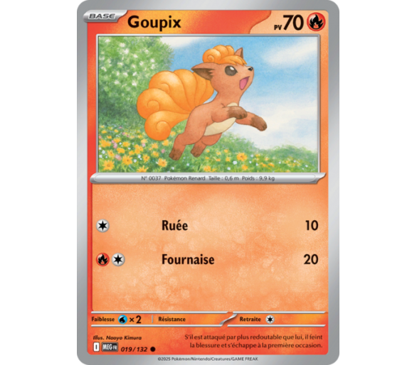 Goupix Pv 70 019/132 - Carte Commune - Méga-Évolution
