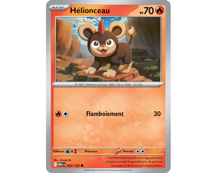 Hélionceau Pv 70 023/132 - Carte Commune Reverse - Méga-Évolution