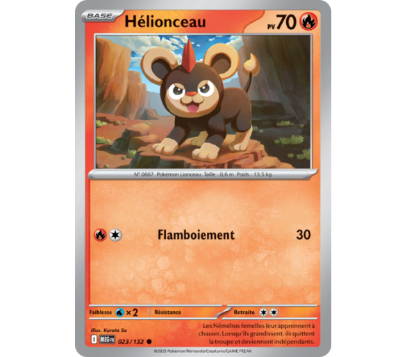 Hélionceau Pv 70 023/132 - Carte Commune Reverse - Méga-Évolution