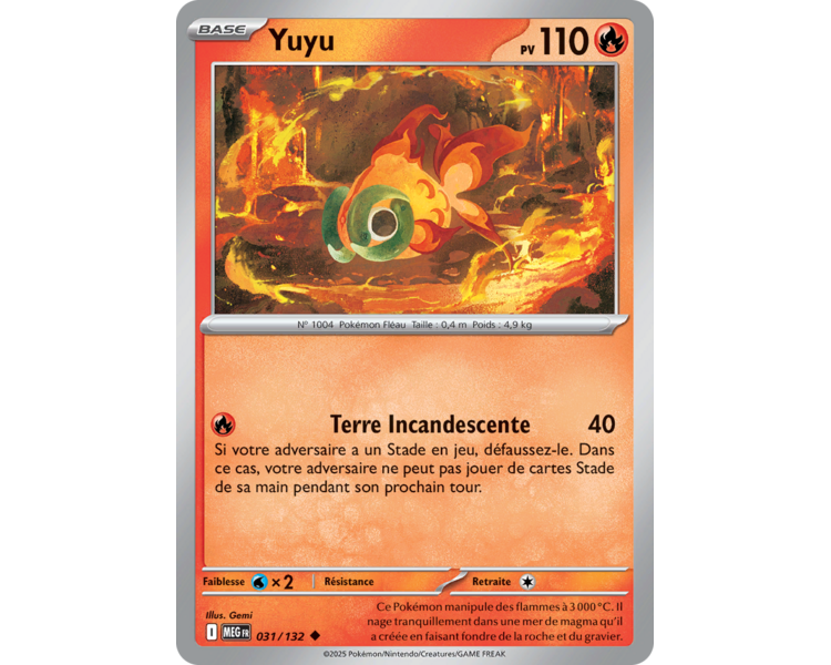 Yuyu Pv 110 031/132 - Carte Peu Commune Reverse - Méga-Évolution