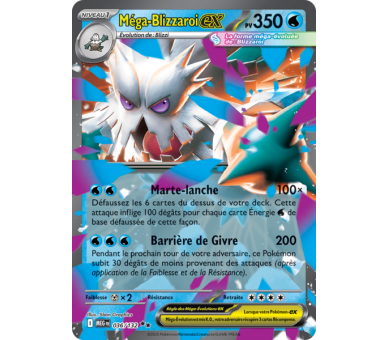 Méga-Blizzaroi-ex Pv 350 036/132 - Carte Double Rare - Méga-Évolution