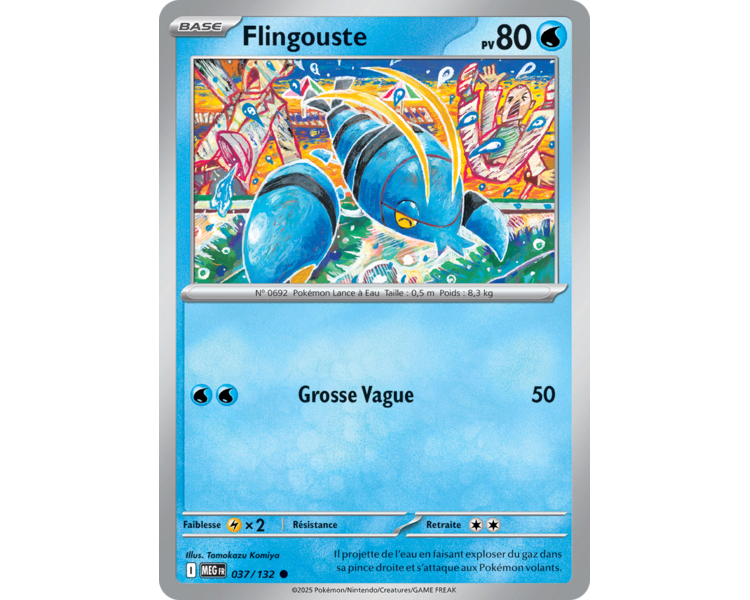 Flingouste Pv 80 037/132 - Carte Commune Reverse - Méga-Évolution