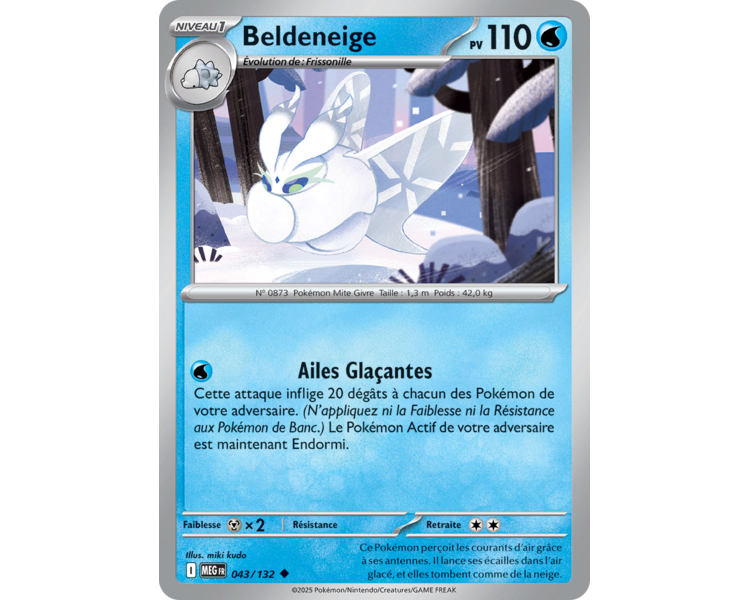 Beldeneige Pv 110 043/132 - Carte Peu Commune Reverse - Méga-Évolution