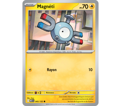 Magnéti Pv 70 045/132 - Carte Commune Reverse - Méga-Évolution