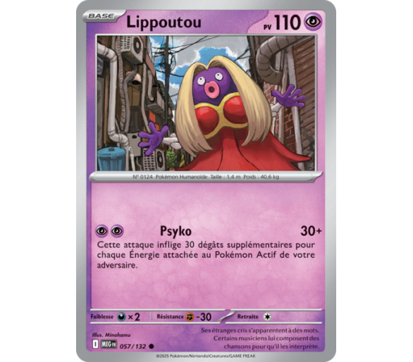Lippoutou Pv 110 057/132 - Carte Commune Reverse - Méga-Évolution