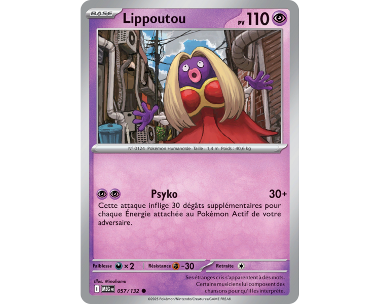 Lippoutou Pv 110 057/132 - Carte Commune Reverse - Méga-Évolution