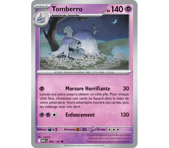 Tomberro Pv 140 66/132 - Carte Peu Commune Reverse - Méga-Évolution