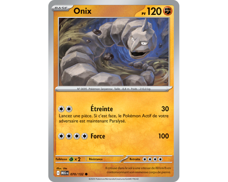 Onix Pv 120 070/132 - Carte Commune Reverse - Méga-Évolution