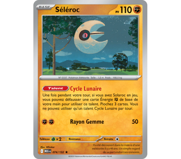 Séléroc Pv 110 074/132 - Carte Rare Holographique - Méga-Évolution